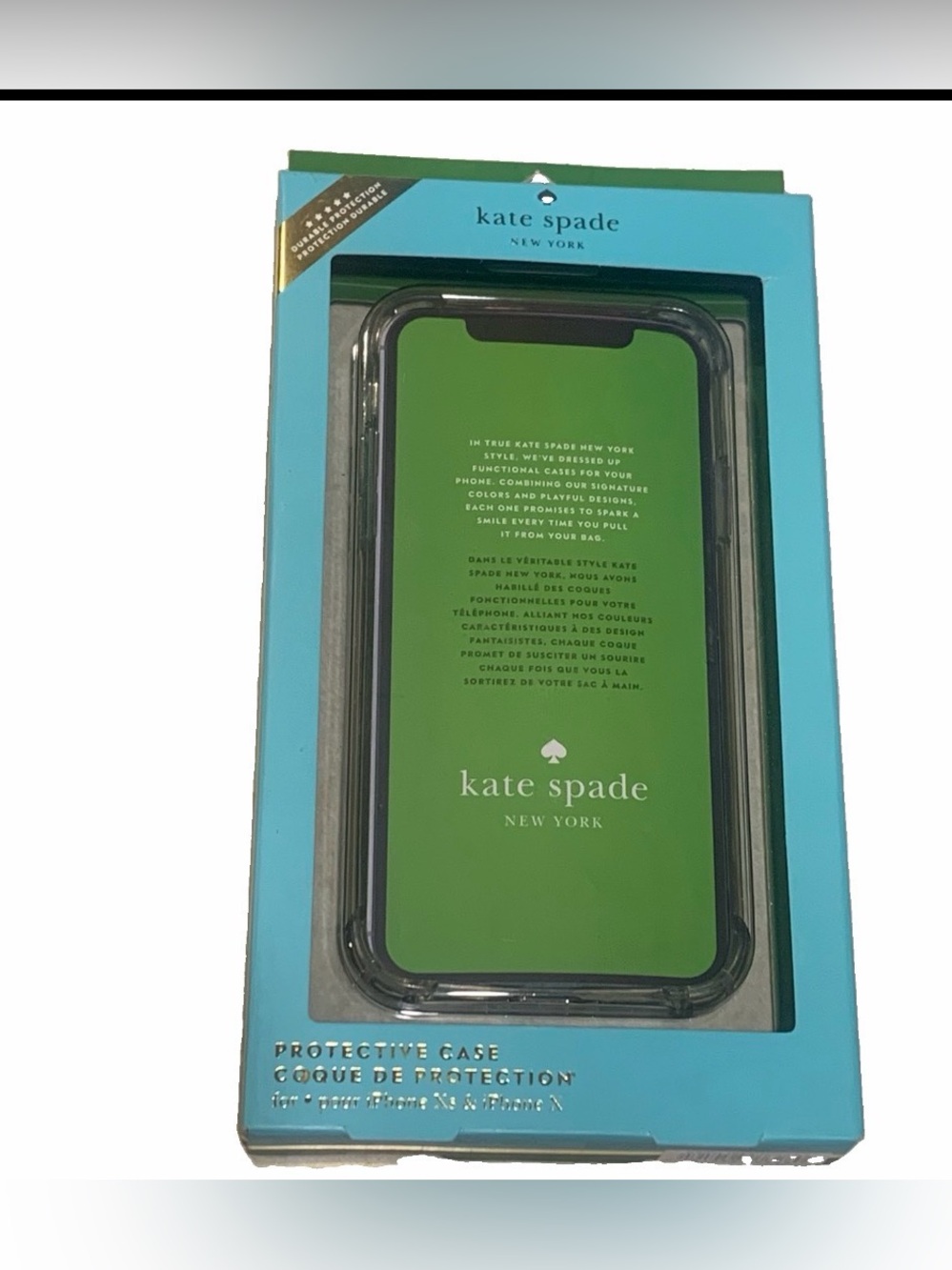 Kate Spade NY Clear Protective Durable Hardshell Case for iPhone X & XS Clear